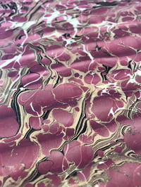 Image 2 of Marbled Paper #7 'DOUBLE MARBLED' Spanish Ripple' in Plum