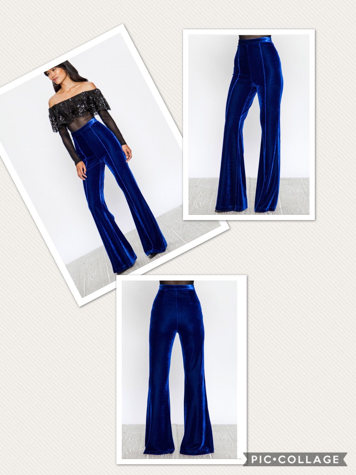 blue velvet pants