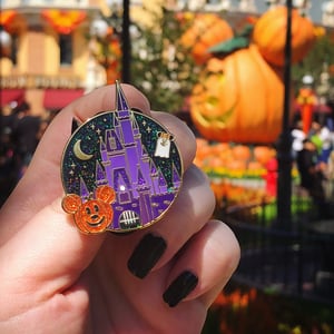 Image of  Halloween in The Kingdom - Purple Castle Enamel  Pins 