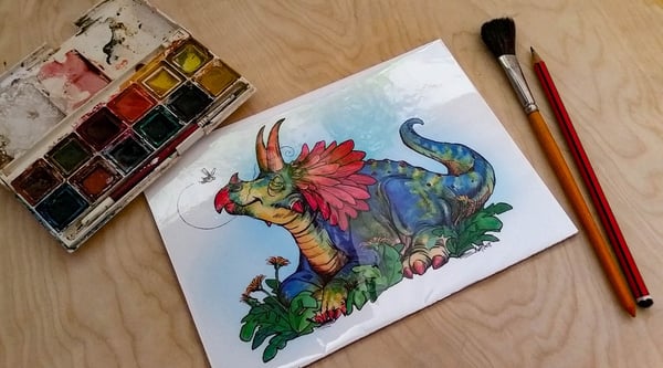 Image of Daisy Dinosaur - Art Print