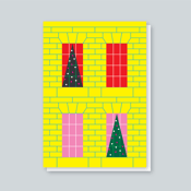 Image of Georgian Christmas Window card