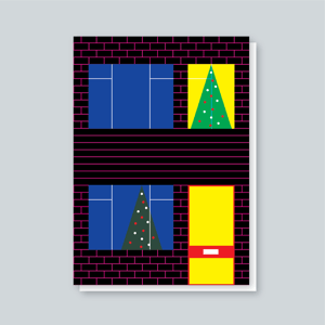 Image of Sixties Semi Christmas Window card