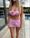 Pink rose bikini set 