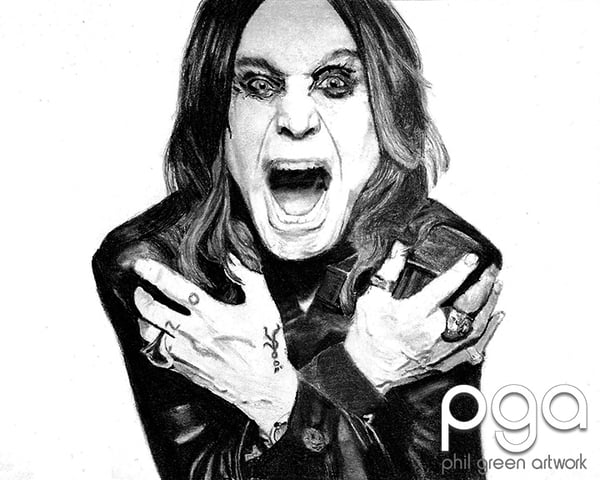 Image of Ozzy Osbourne 8"x10" Giclee Print