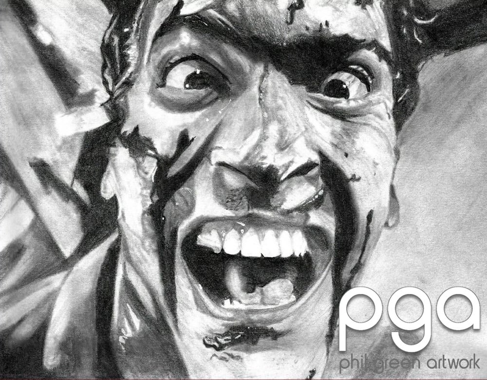 Image of Bruce Campbell/Ash Williams JUMBO 9"x12" Giclee Print (Evil Dead, Army of Darkness)