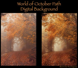 Image of World of October Path Digital Backgrounds