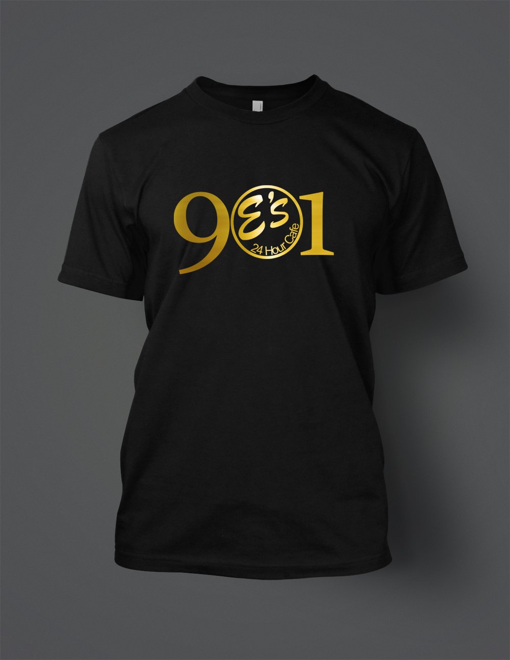 Image of Black and Gold E's 901 tee