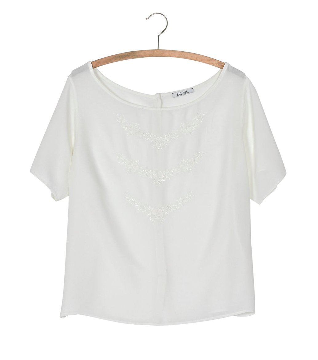 Image of Top soie brodée PRUDENCE 115€ -60%