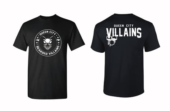 Image of PRE-SALE: Queen City Bearded Villains Logo T-Shirt