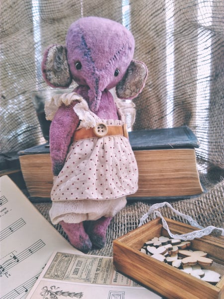 Image of Handmade teddybear teddy elephant Lily.