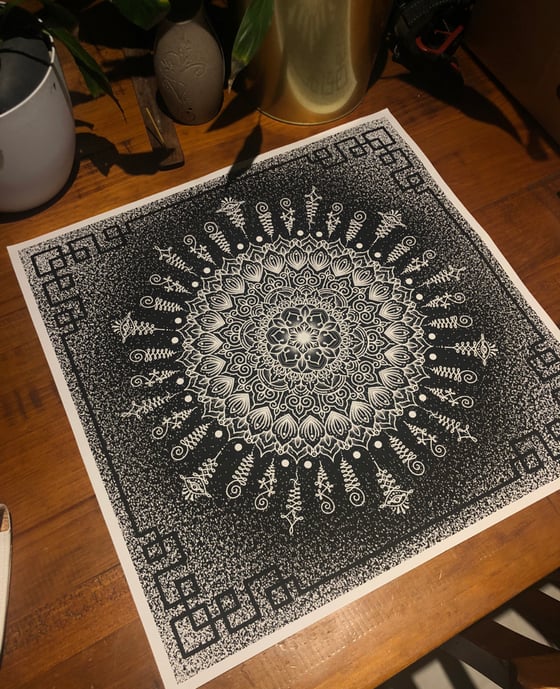 Image of Unalome Mandala Print by Migelly Shaw