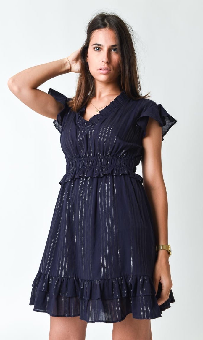 ROBE CLEA - RAYE MARINE/OR Image 5