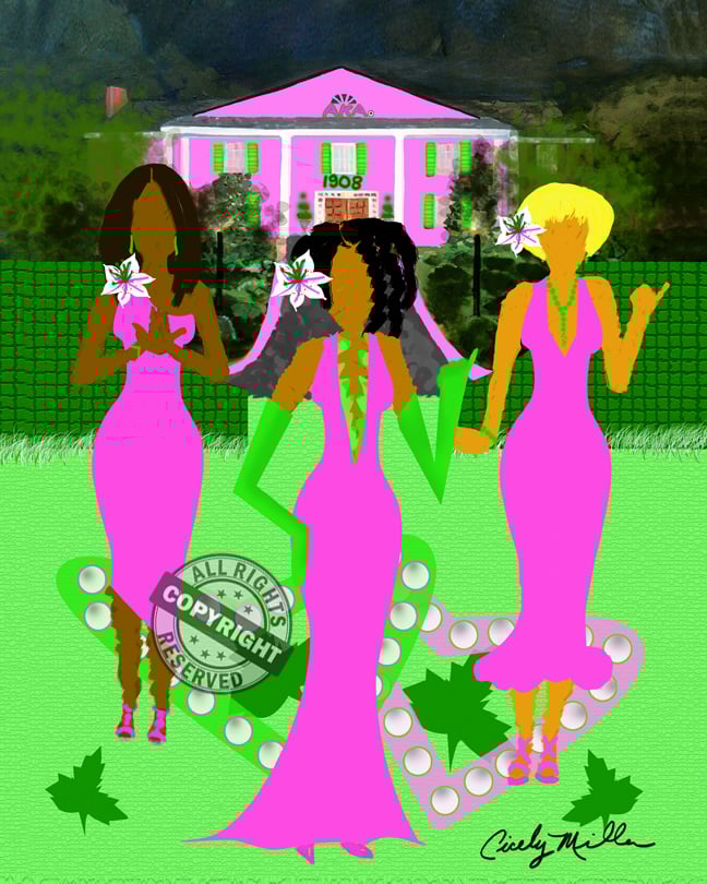 AKA Stepping Out Cicely's Jazzy Art