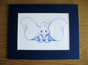 Classic Disney Dumbo Art Prints - The Golden Age inspired character drawing - Artwork - Animation