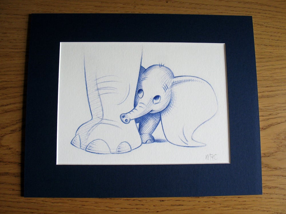 Classic Dumbo Disney Style Drawings Golden Age Inspired Artwork