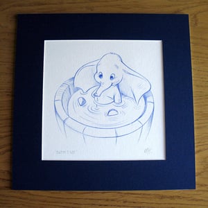 Dumbo Original Movie inspired Art - character artwork - collectibles - Golden Age Drawings - Prints