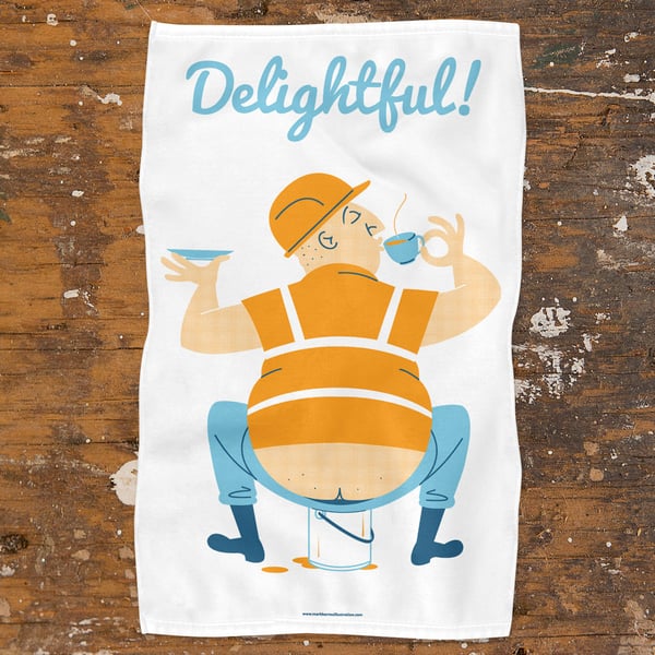 Image of Funny Tea Towel | Ideal Gift | 100% Cotton | Screen Printed Original Design