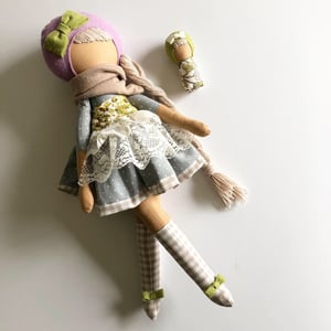 Image of Classic Doll Floral Green-choose your own eyes 