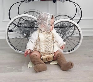 Image of Lace baby bonnet (one size) 