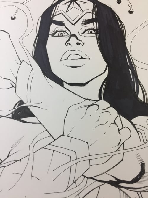 Image of NEW SUPER-MAN #6 variant cover original art