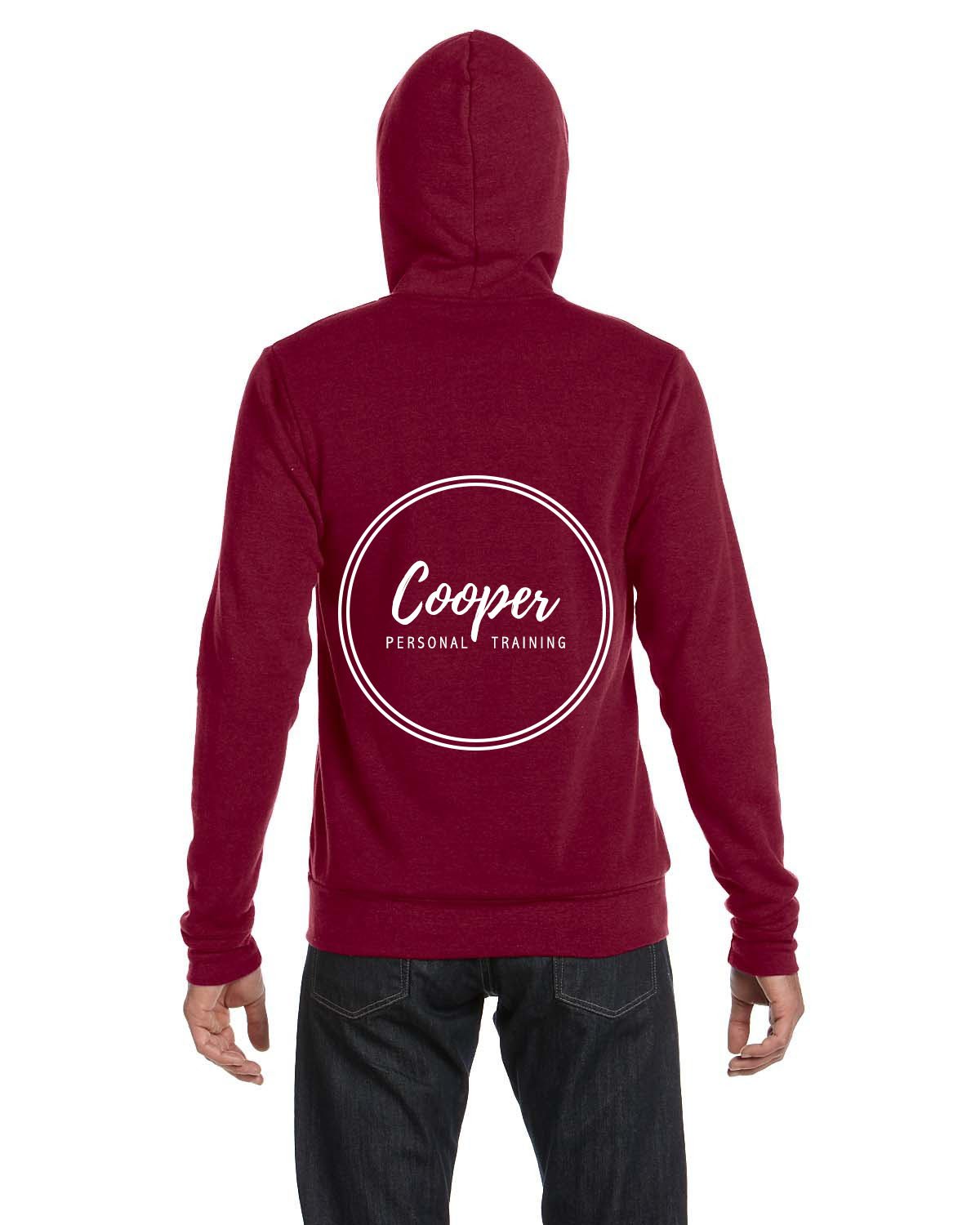 burgundy zip up hoodie