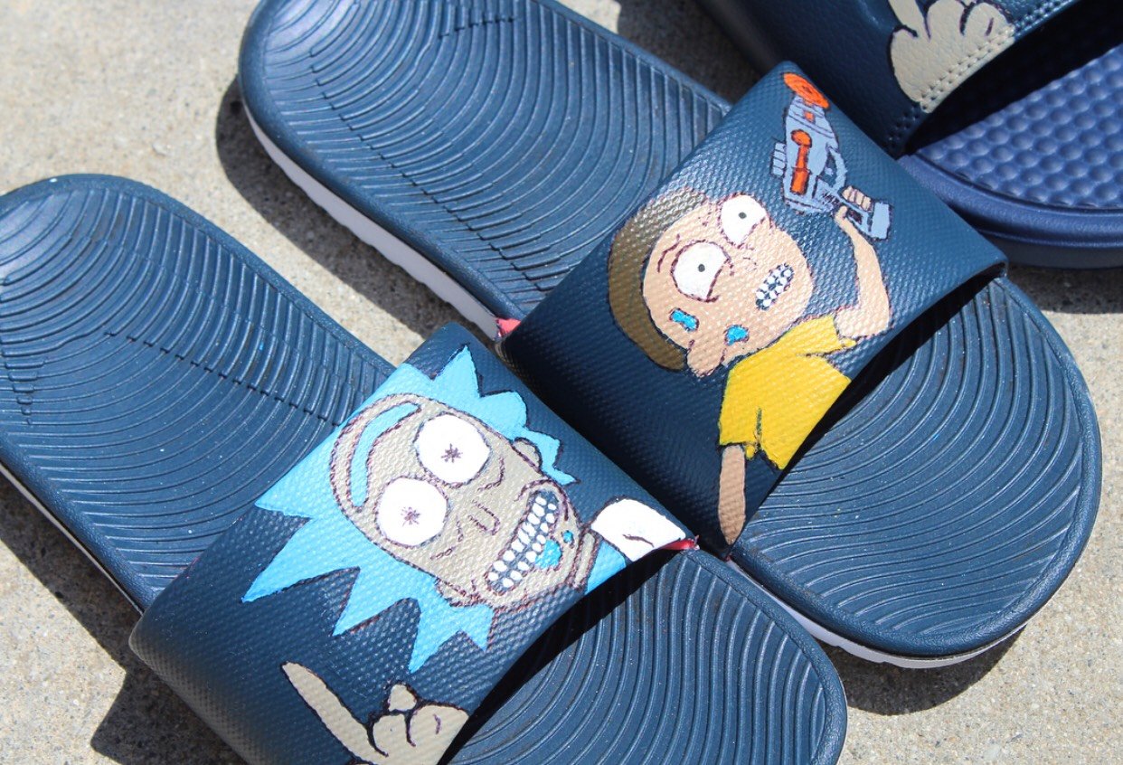 Rick and discount morty nike slides