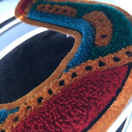 Image of Lucky Traditional Horseshoe Chenille Tufted Patch