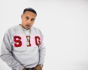 Image of Crew neck sweater flock print