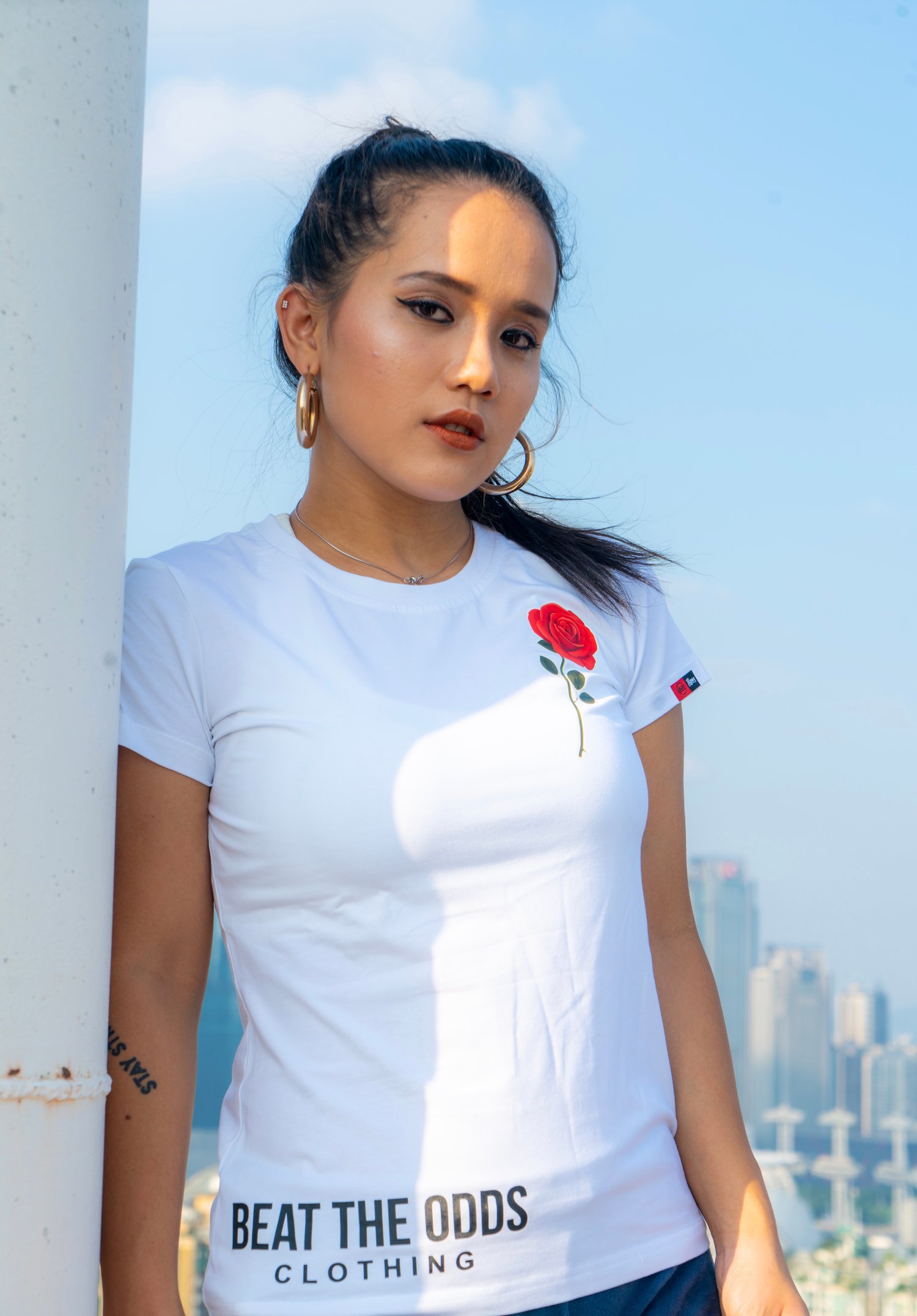 Image of Women’s Rose Tee (White)