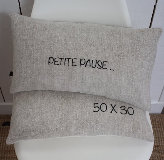 Image of Coussins en chanvre Petite Pause ou 30 X 50.