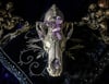 Lavender Purple Titanium Aura Quartz - Grey Fox Skull