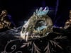 Blue Titanium Quartz & Chalcopyrite - Bobcat Skull