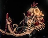 Image 3 of Red Quartz & Garnet Vervet Monkey - Antler Crown