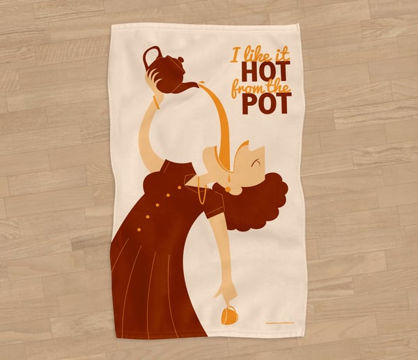 Image of Funny Tea Towel | Ideal Gift fro Tea Lovers | 100% Cotton | Screen Printed Original Design