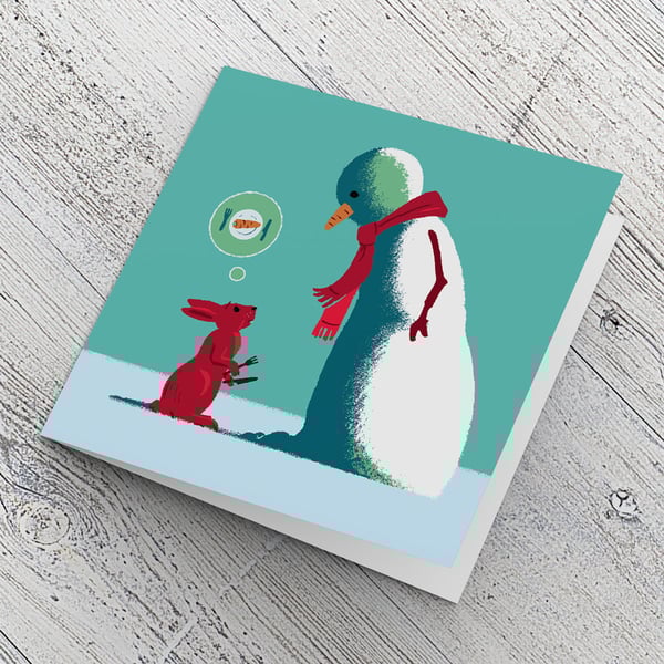 Image of Funny Cute Animal Christmas Card | Blank inside, suitable for any occasion | Original design
