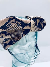 Image 3 of GENUINE LEATHERSNAKE EMBOSSED TURBAN HEADBAND