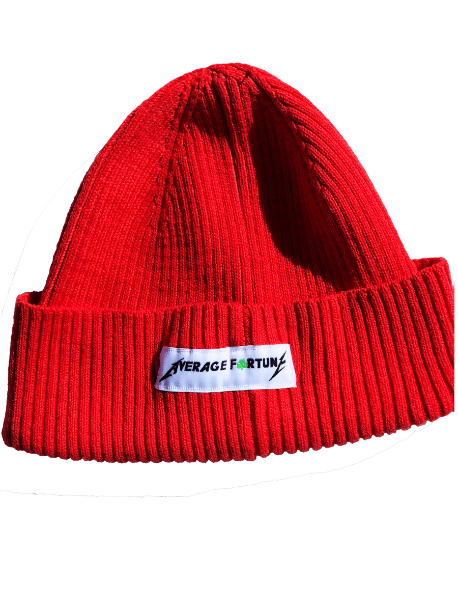 Image of Label Beanie RED