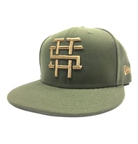 Image 2 of 2520 X NEW ERA  MONOGRAM LOGO "T5T" 59FIFTY FITTED - NEW OLIVE