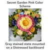 Custom State Flower Sign in Secret Garden Pink