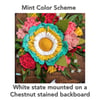 Custom State Felt Flower Sign in Mint