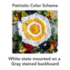 Custom State Felt Flower Sign in Patriotic