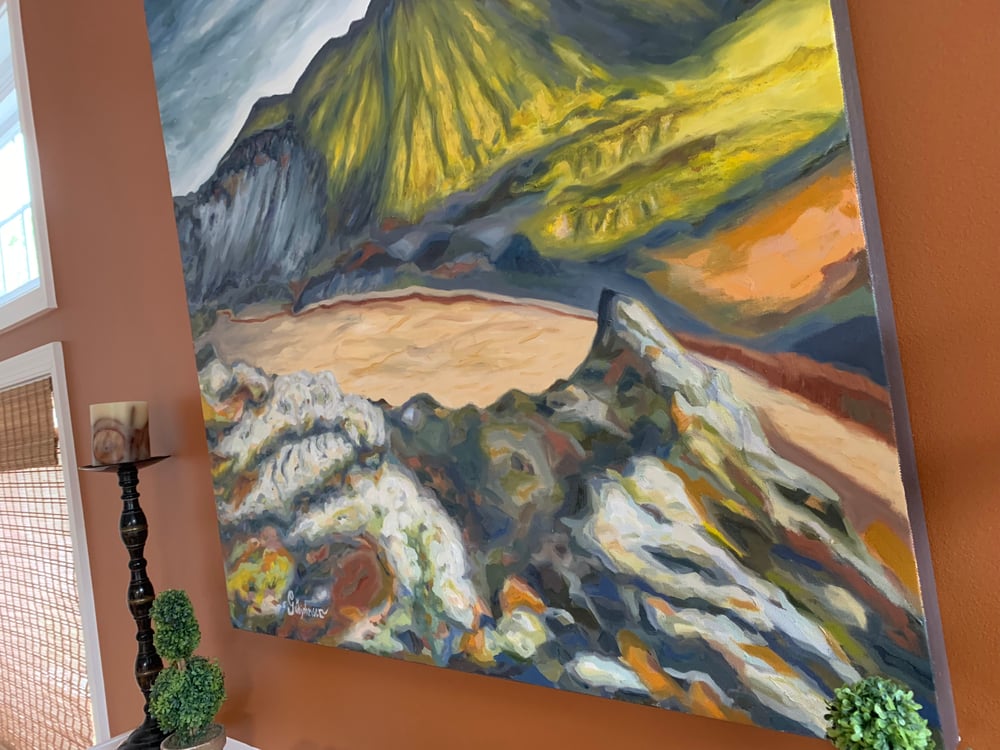 Image of Landmannalaugar river bed - Oil on canvas