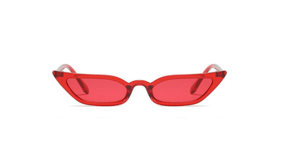 Small Cat Eye Sunglasses Clear Red Vintagelense