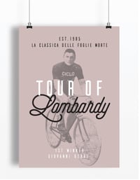 Image 2 of Giovanni Gerbi at Tour of Lombardy print - A4 & A3