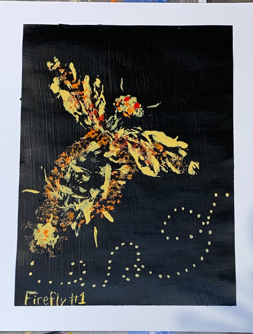 Image of Firefly #1 9x12 inches on Multi Media Paper