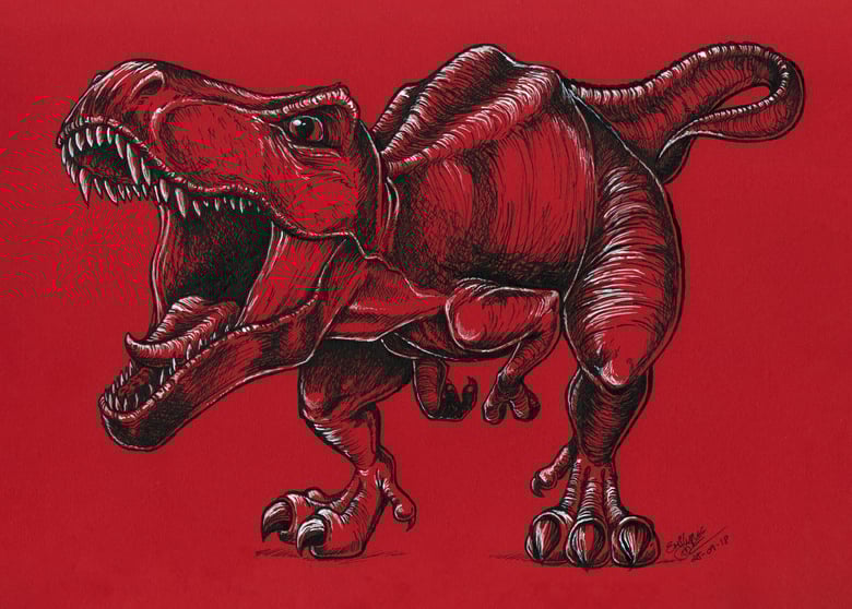 Image of A5 Zac's T-rex Print