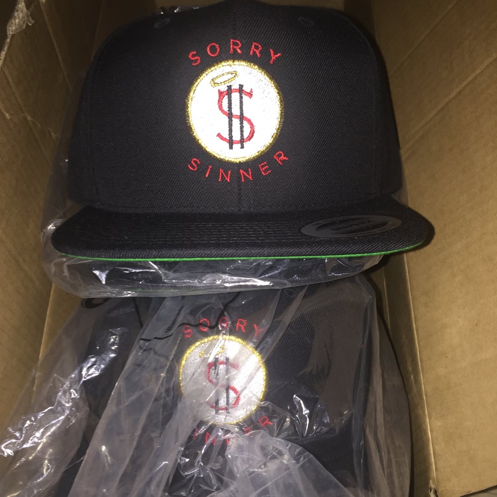 Image of Sorry Sinner Stitched Snapback x Blvck