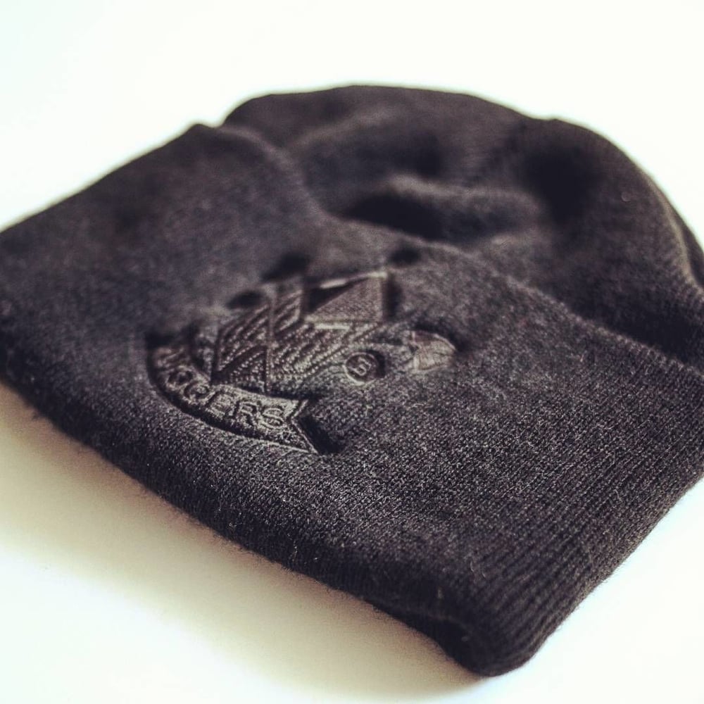 Image of Diggers Woolly Hat Black on Black