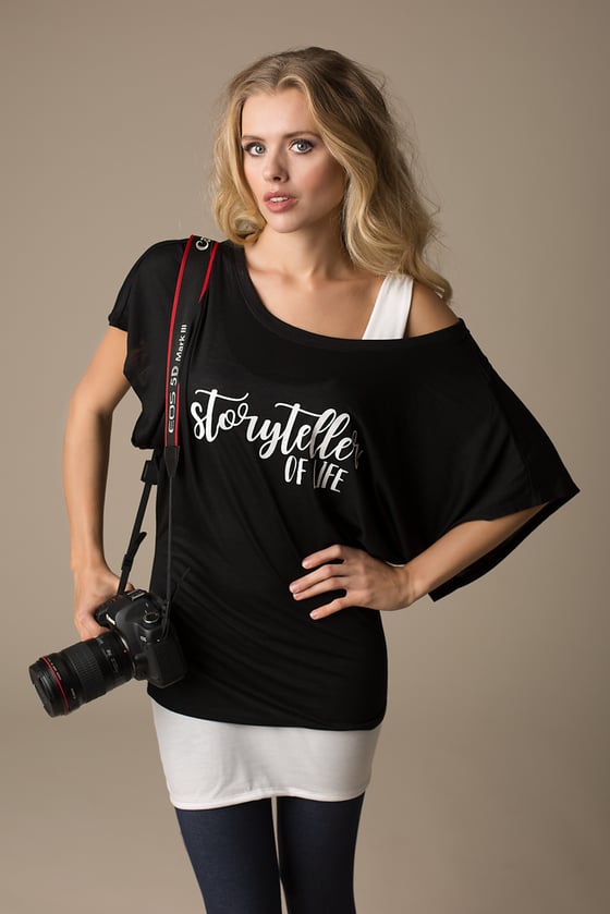 Image of LONGER LENGTH DRAPED SLEEVE - STORYTELLER OF LIFE