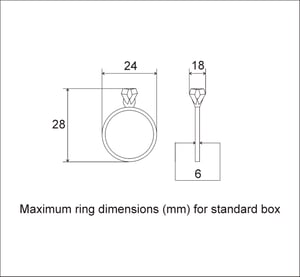 Image of Wood engagement ring box - proposal ring holder - minimalist ring display